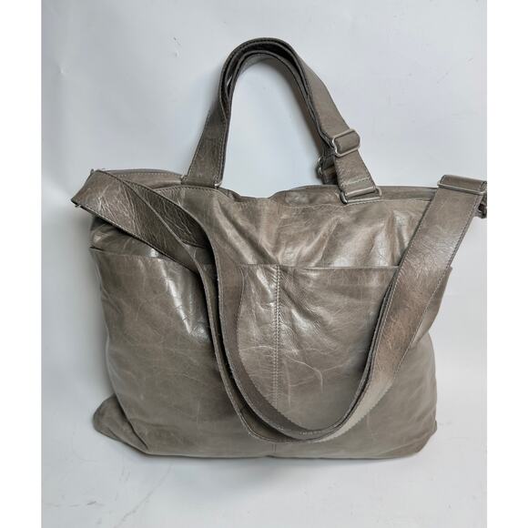 m0851 Aniline Leather Large Shoulder Tote Bag $450 - Picture 1 of 12